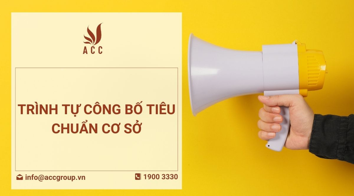 Trình tự công bố tiêu chuẩn cơ sở