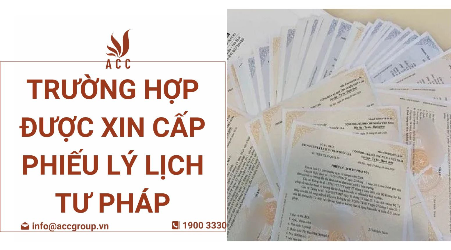 Trường hợp được xin cấp phiếu lý lịch tư pháp