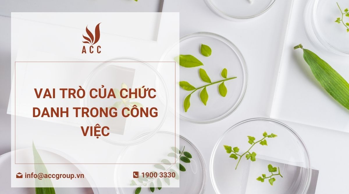 Vai trò của chức danh trong công việc