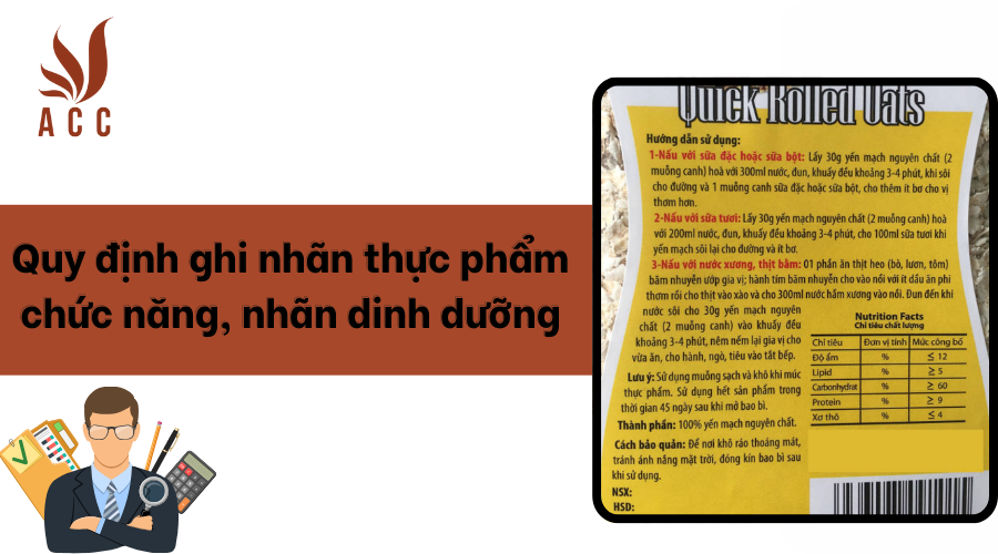 Quy định ghi nhãn thực phẩm chức năng, nhãn dinh dưỡng