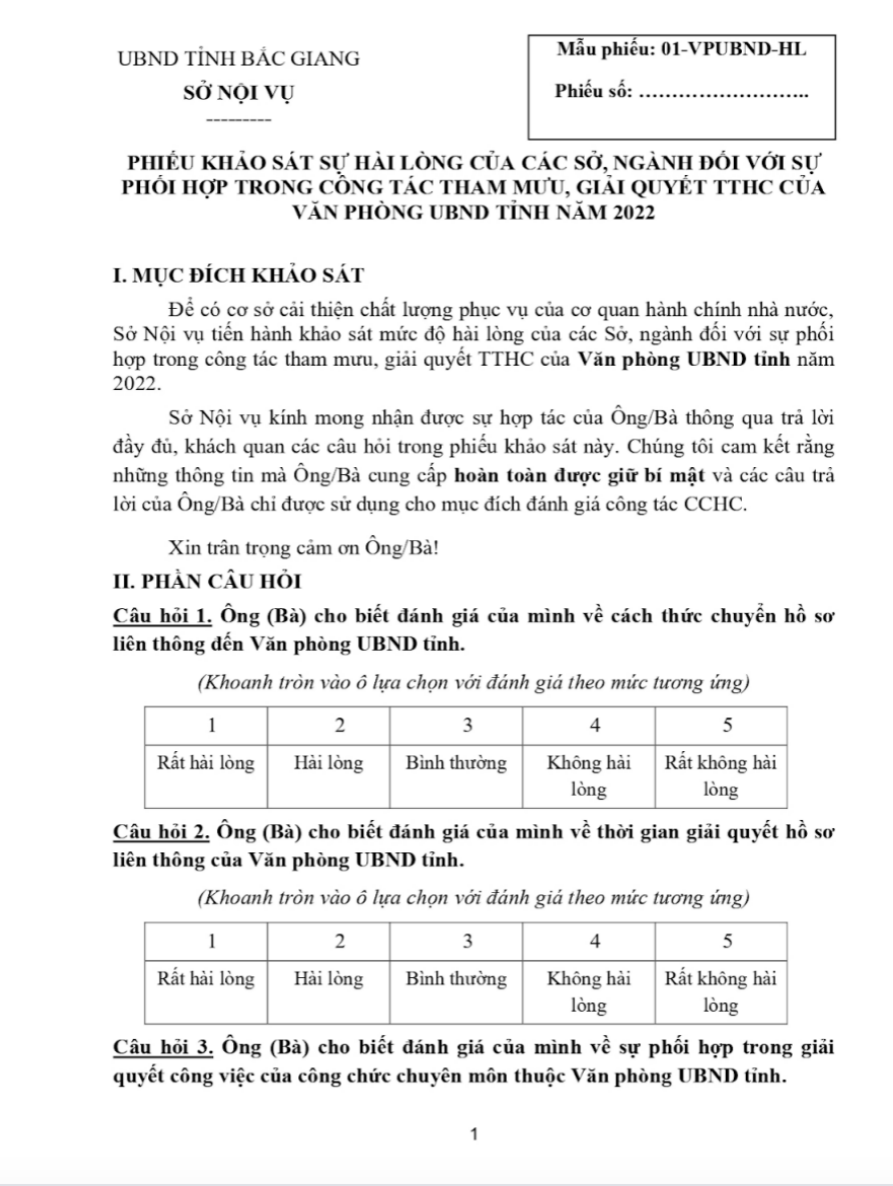 Mẫu phiếu điều tra xã hội học