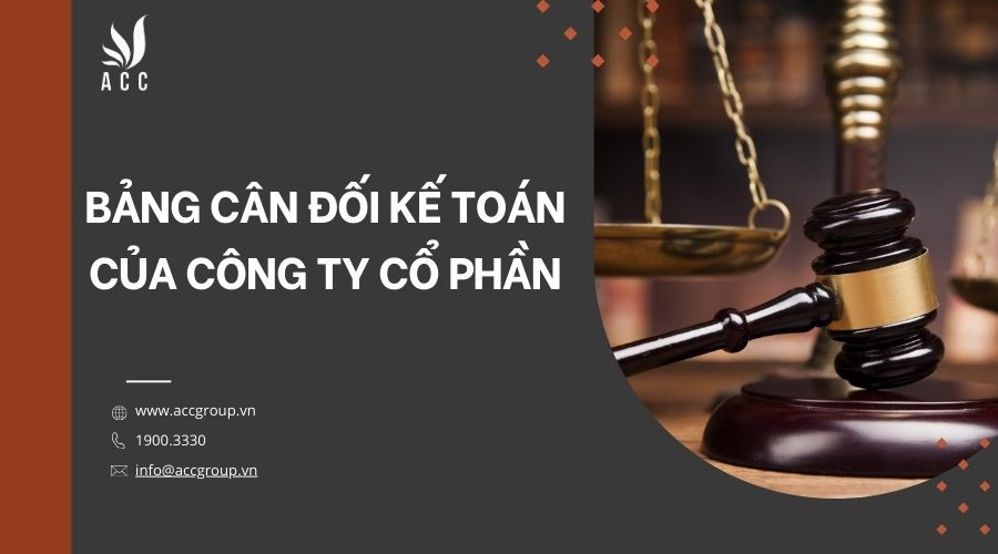 Bảng cân đối kế toán của công ty cổ phần
