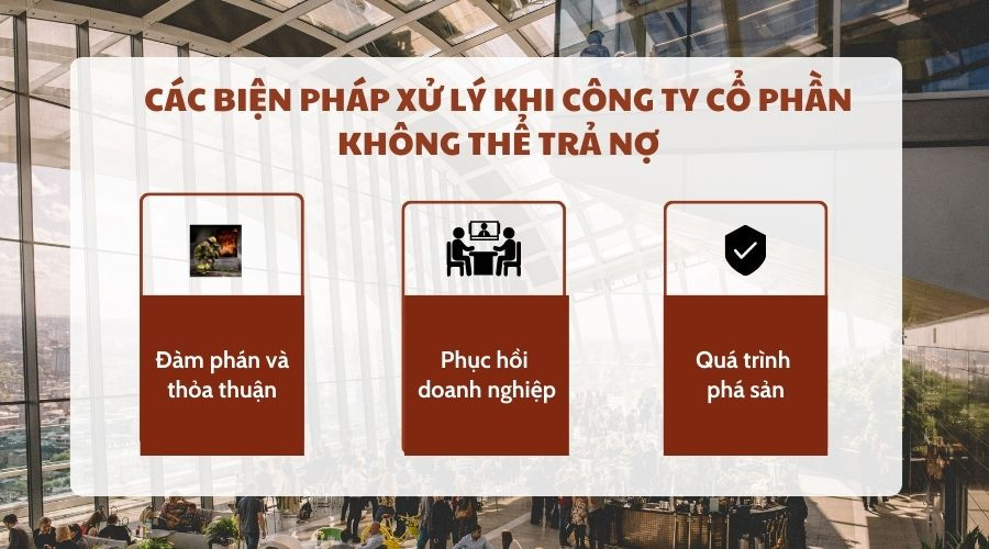 Các biện pháp xử lý khi công ty cổ phần không thể trả nợ