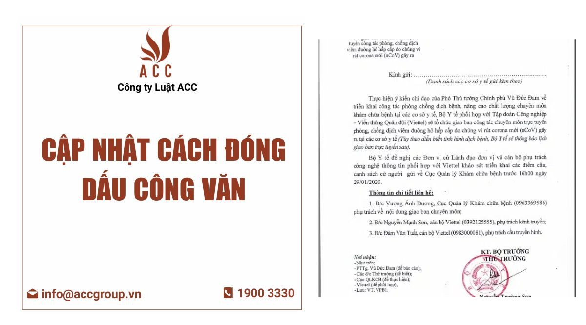 Cập nhật cách đóng dấu công văn