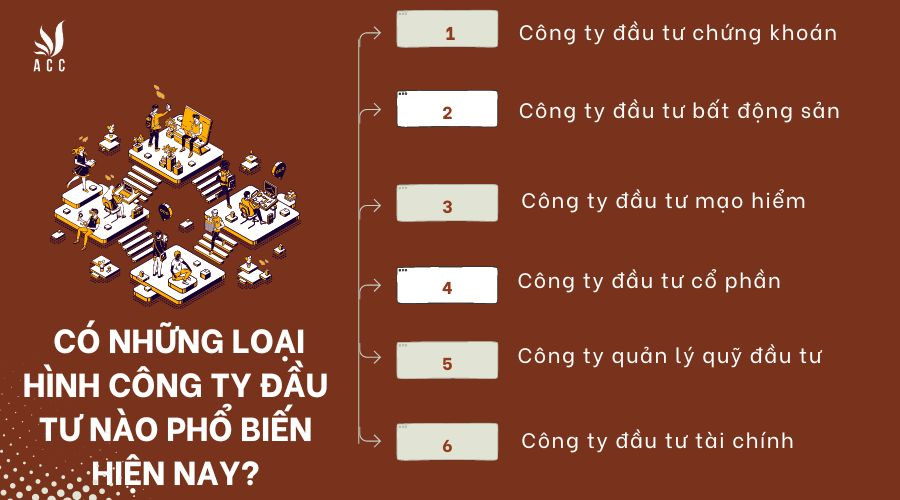 Có những loại hình công ty đầu tư nào phổ biến hiện nay?