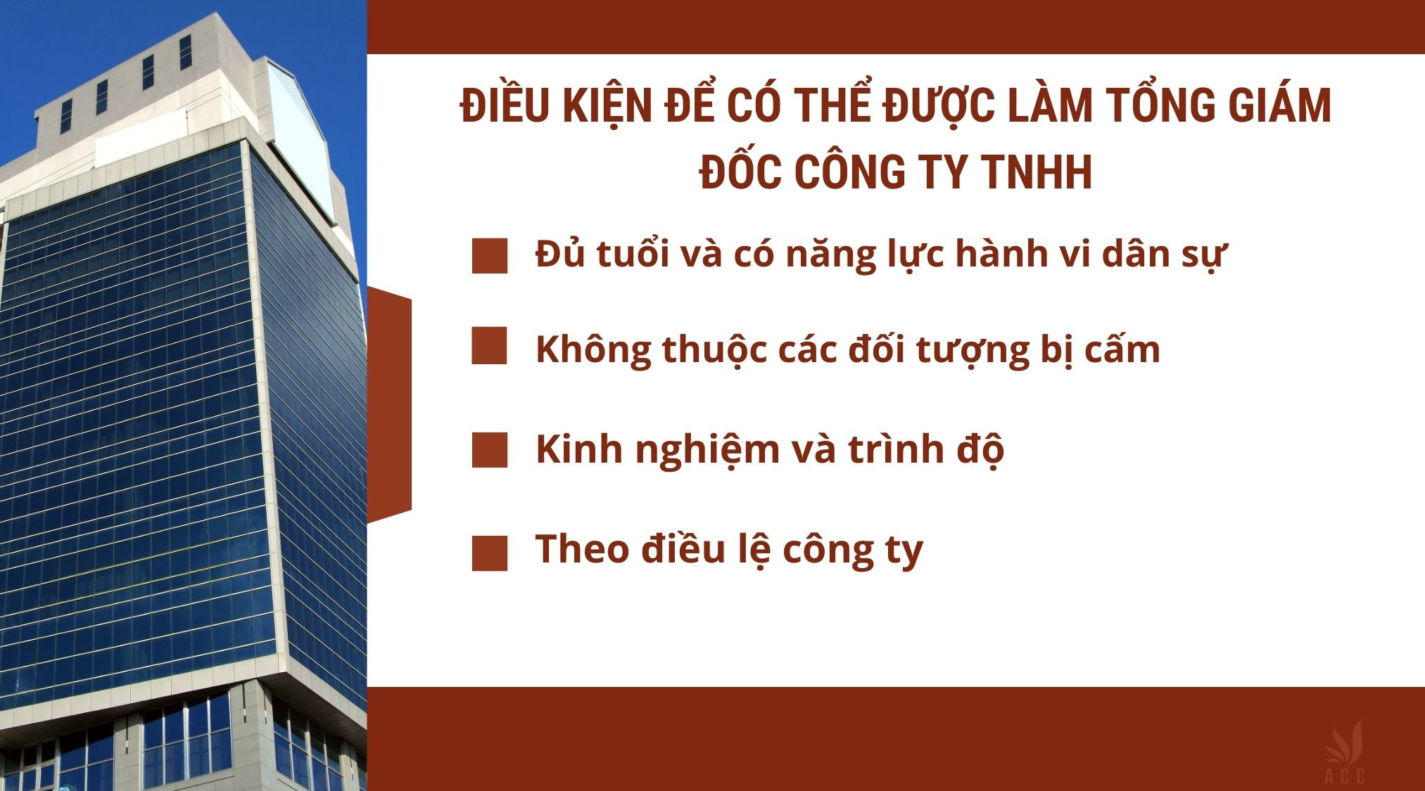 Điều kiện để có thể được làm Tổng giám đốc công ty TNHH