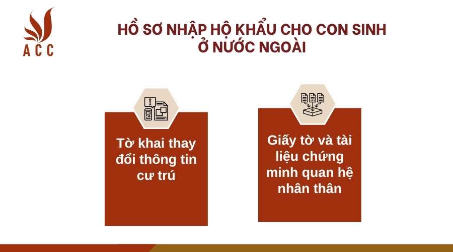 Hồ sơ nhập hộ khẩu cho con sinh ở nước ngoài