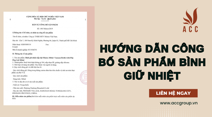 Hướng dẫn công bố sản phẩm bình giữ nhiệt