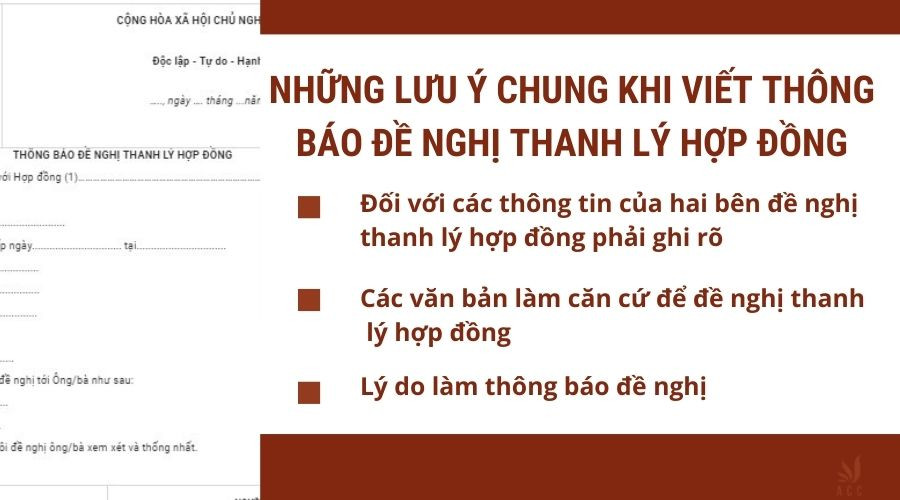 Lưu ý khi viết thanh lý đề nghị thanh lý hợp đồng