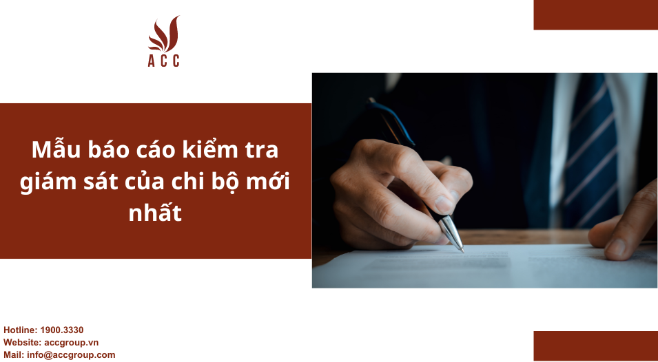 Mẫu báo cáo kiểm tra giám sát của chi bộ mới nhất