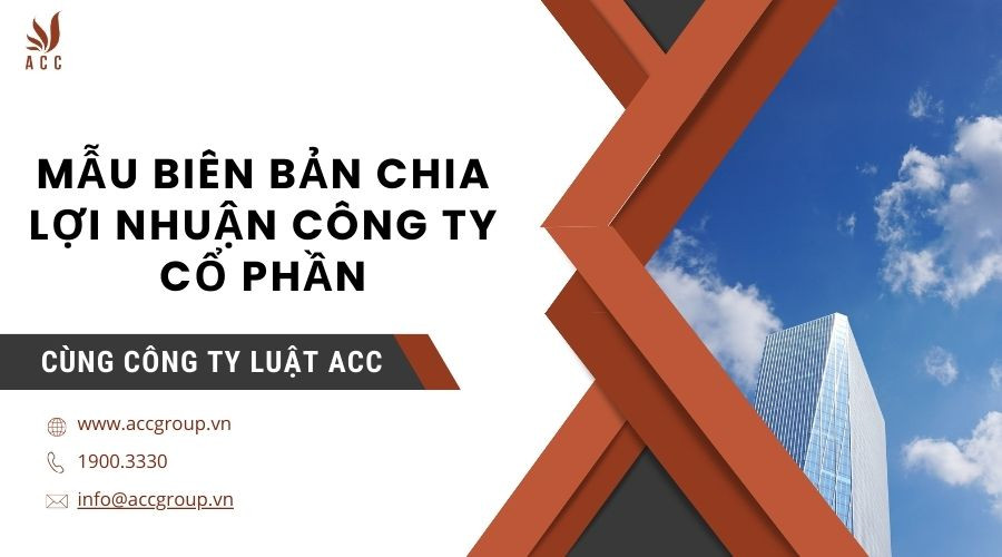 Mẫu biên bản chia lợi nhuận công ty cổ phần