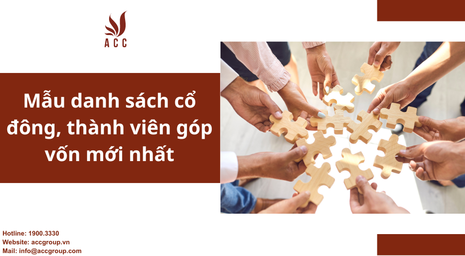 Mẫu danh sách cổ đông, thành viên góp vốn mới nhất