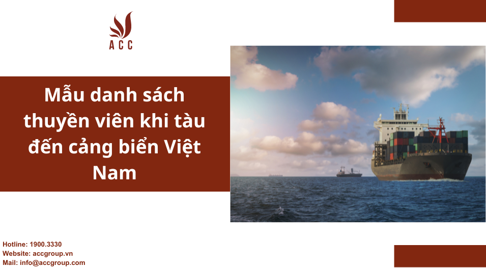 Mẫu danh sách thuyền viên khi tàu đến cảng biển Việt Nam