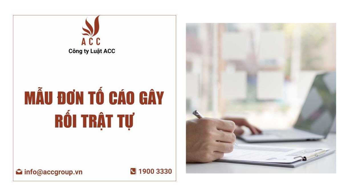 Mẫu đơn tố cáo gây rối trật tự