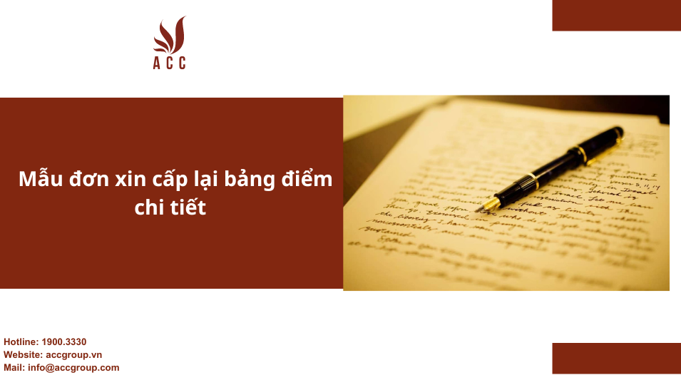 Mẫu đơn xin cấp lại bảng điểm chi tiết
