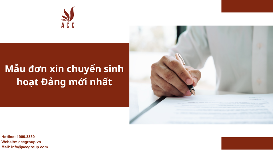 Mẫu đơn xin chuyển sinh hoạt Đảng mới nhất