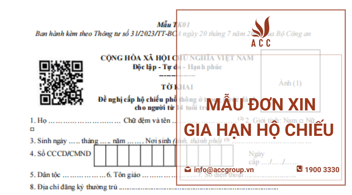 Mẫu đơn xin gia hạn hộ chiếu