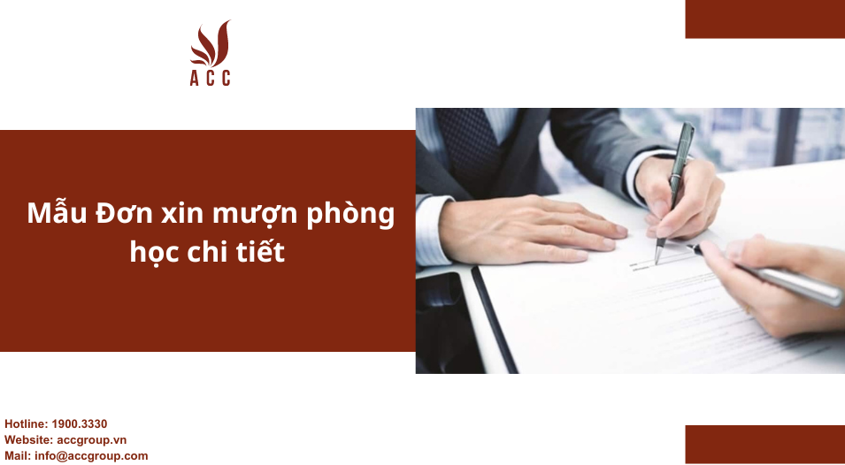 Mẫu Đơn xin mượn phòng học chi tiết