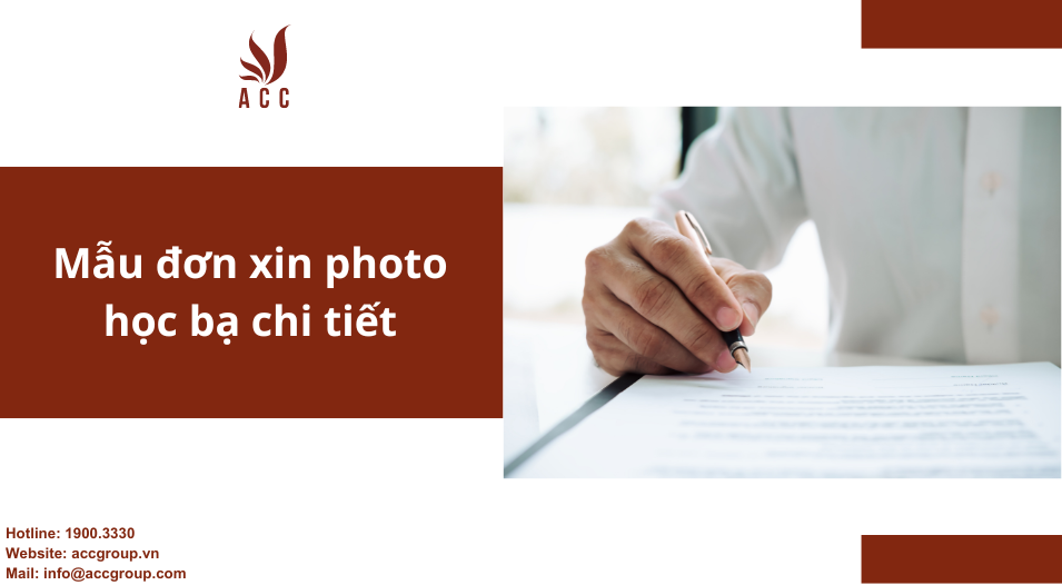 Mẫu đơn xin photo học bạ chi tiết