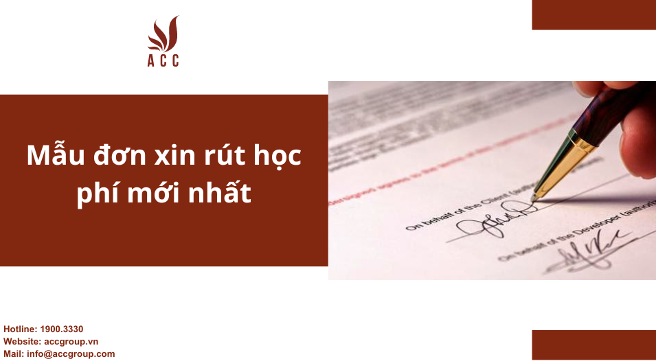 Mẫu đơn xin rút học phí mới nhất