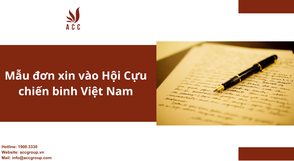 Mẫu đơn xin vào Hội Cựu chiến binh Việt Nam