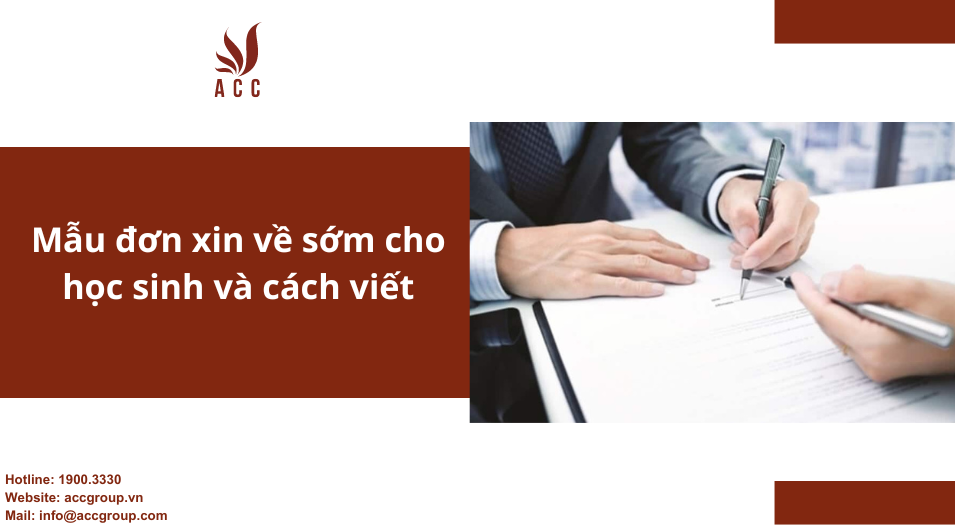 Mẫu đơn xin về sớm cho học sinh và cách viết