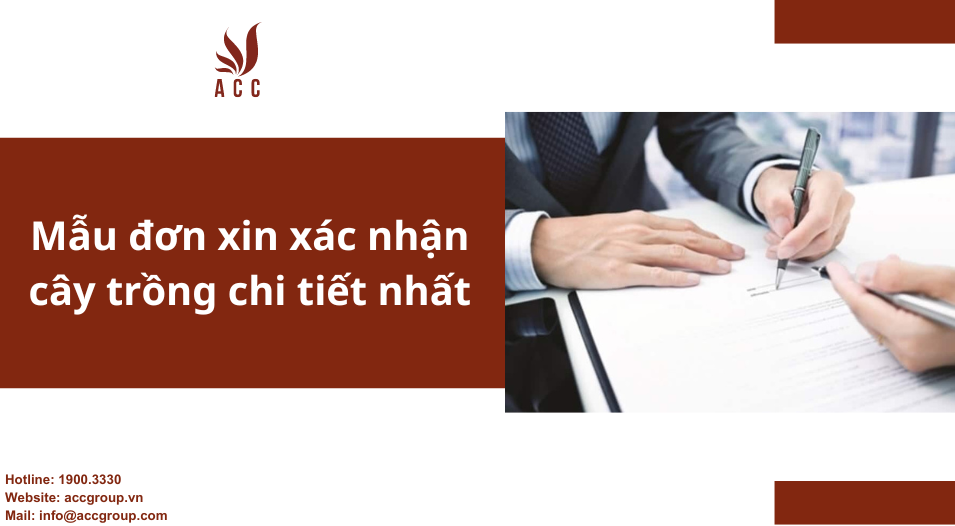 Mẫu đơn xin xác nhận cây trồng chi tiết nhất