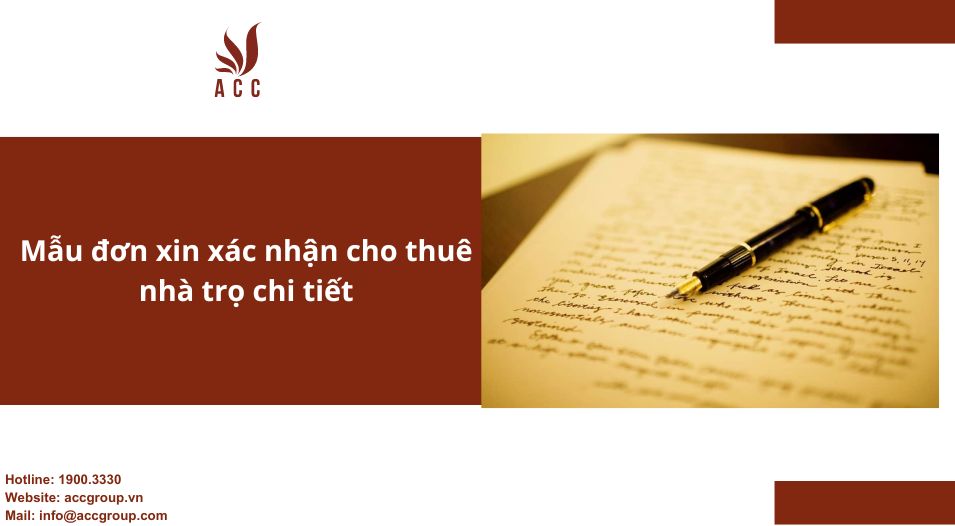 Mẫu đơn xin xác nhận cho thuê nhà trọ chi tiết
