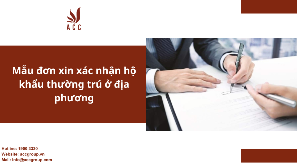 Mẫu đơn xin xác nhận hộ khẩu thường trú ở địa phương
