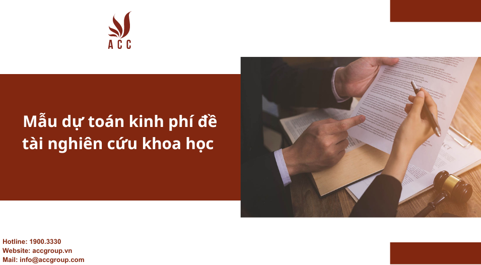 Mẫu dự toán kinh phí đề tài nghiên cứu khoa học