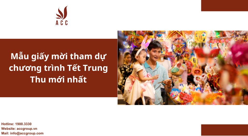 Mẫu giấy mời tham dự chương trình Tết Trung Thu mới nhất