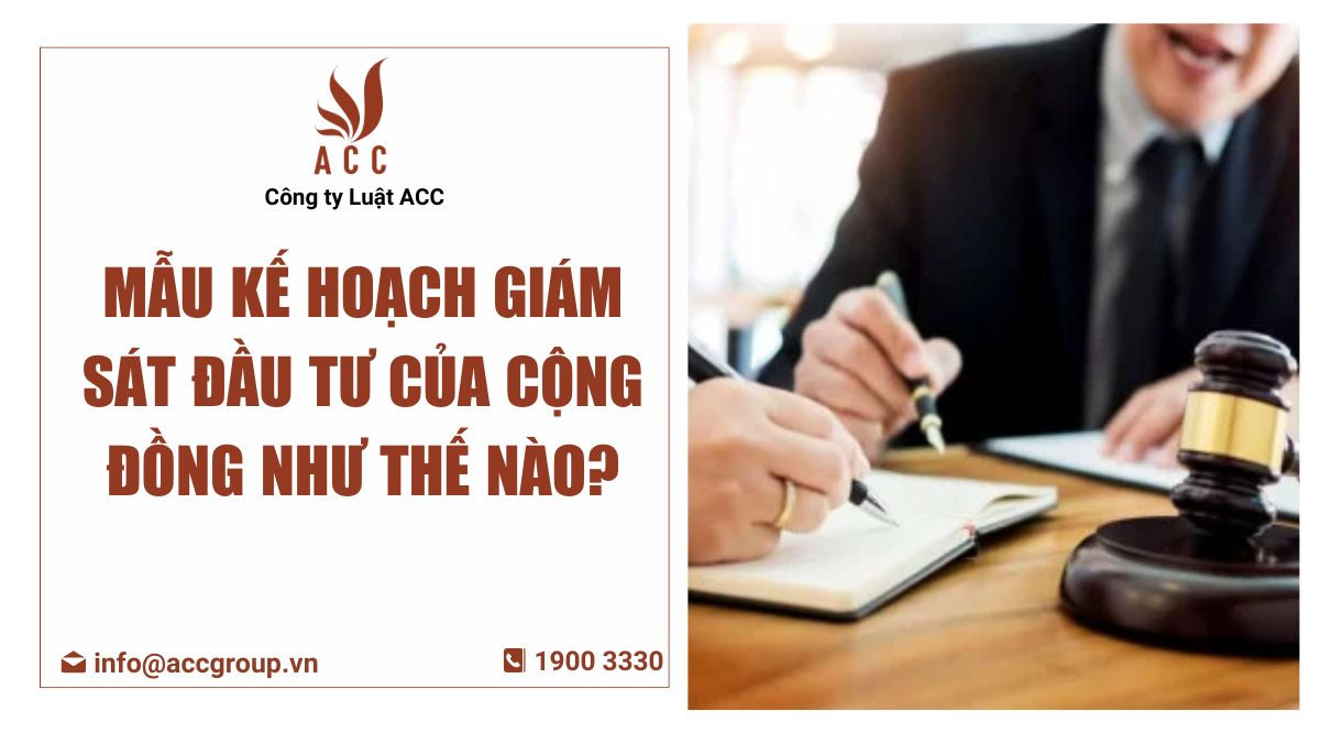 Mẫu kế hoạch giám sát đầu tư của cộng đồng như thế nào?