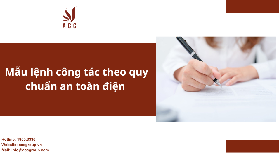 Mẫu lệnh công tác theo quy chuẩn an toàn điện