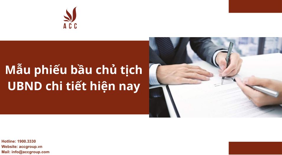 Mẫu phiếu bầu chủ tịch UBND chi tiết hiện nay
