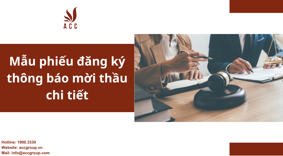 Mẫu phiếu đăng ký thông báo mời thầu chi tiết