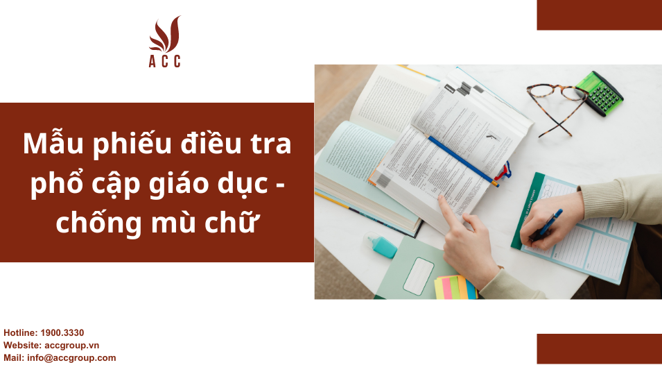 Mẫu phiếu điều tra phổ cập giáo dục - chống mù chữ