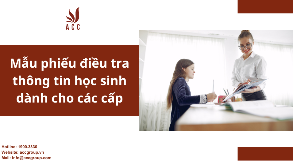 Mẫu phiếu điều tra thông tin học sinh dành cho các cấp