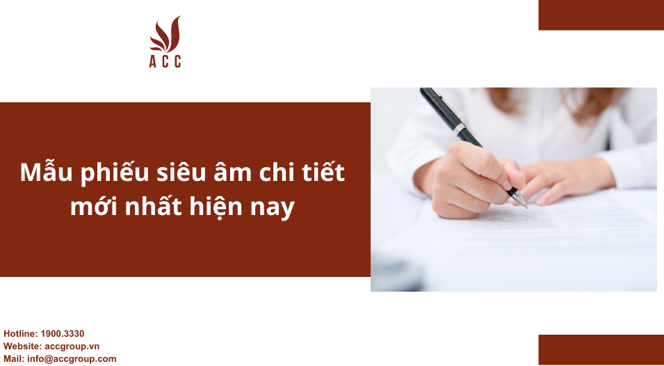 Mẫu phiếu siêu âm chi tiết mới nhất hiện nay