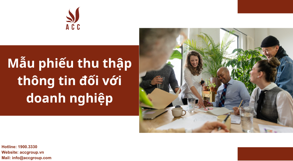 Mẫu phiếu thu thập thông tin đối với doanh nghiệp