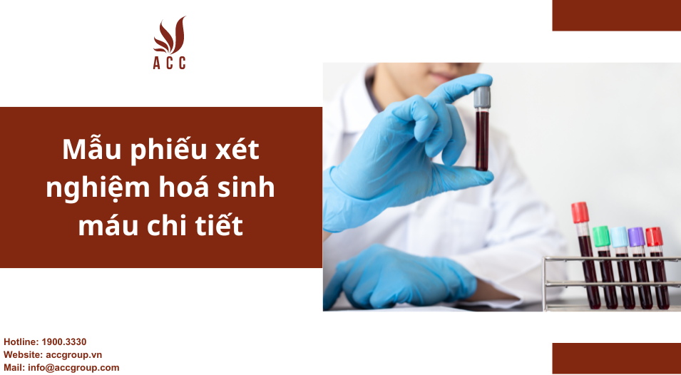 Mẫu phiếu xét nghiệm hoá sinh máu chi tiết