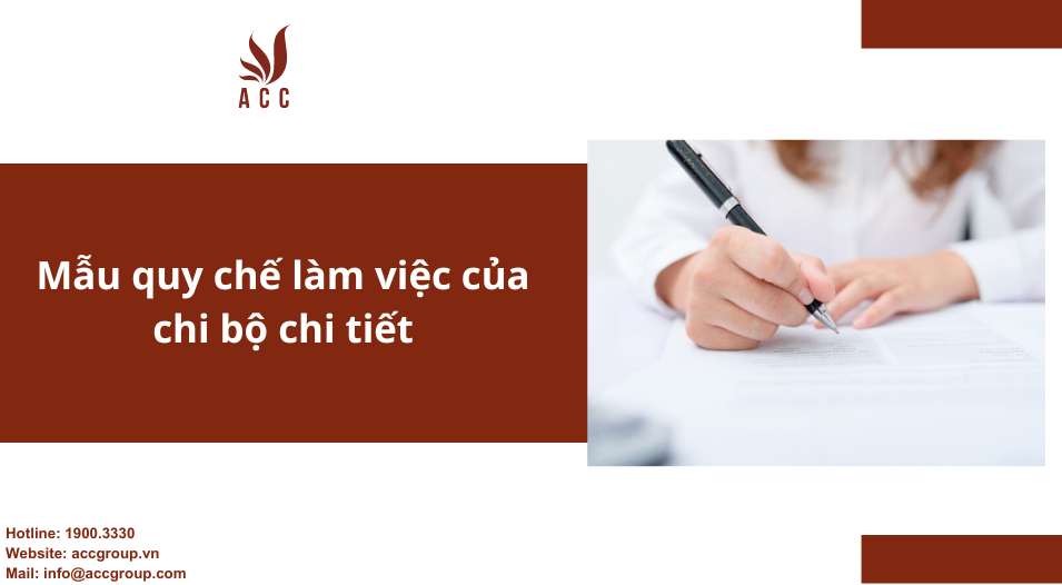Mẫu quy chế làm việc của chi bộ chi tiết