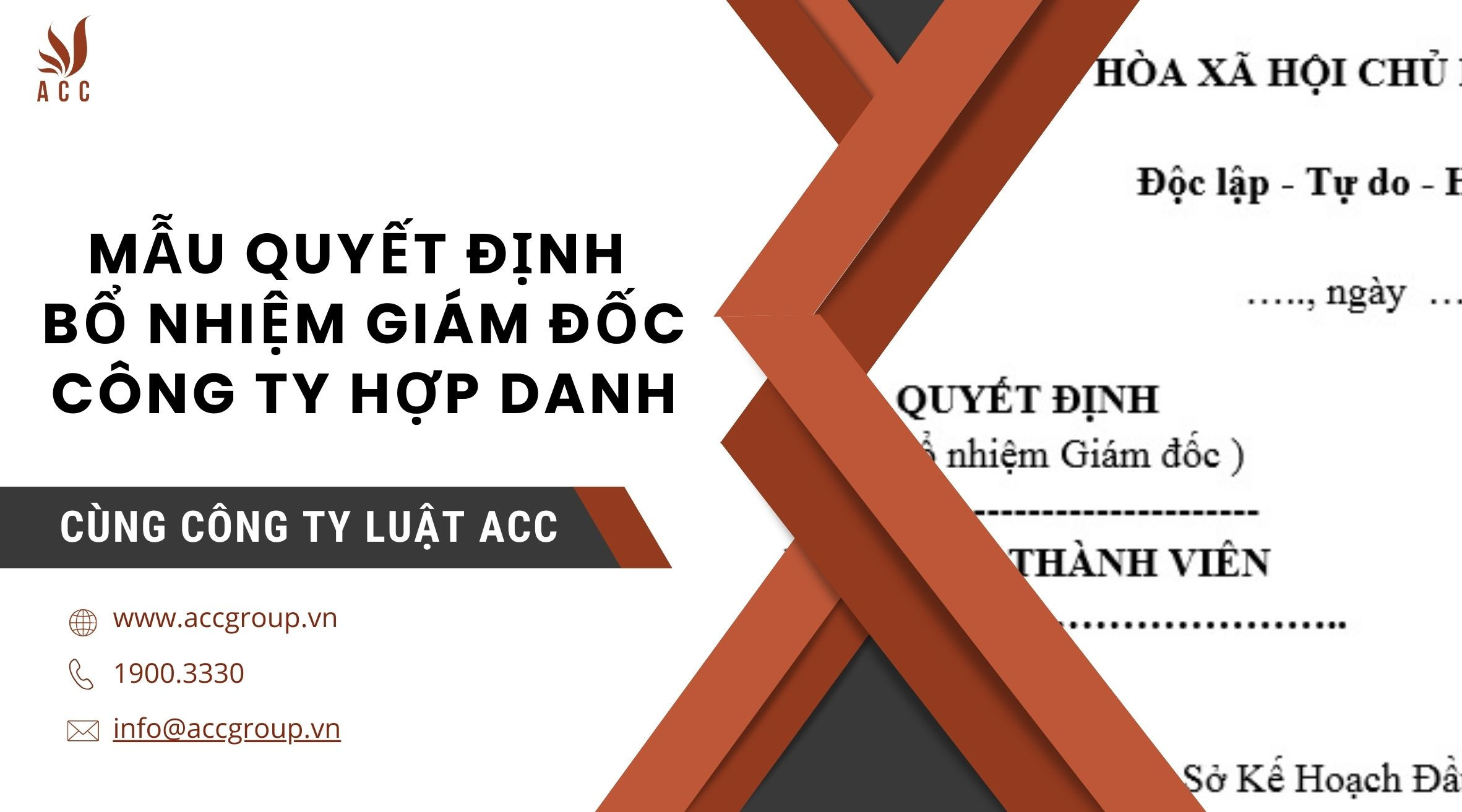 Mẫu quyết định bổ nhiệm giám đốc công ty hợp danh