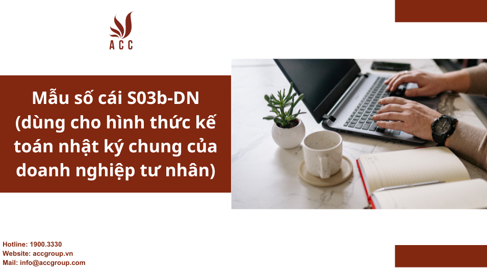 Mẫu số cái S03b-DN (dùng cho hình thức kế toán nhật ký chung của doanh nghiệp tư nhân)