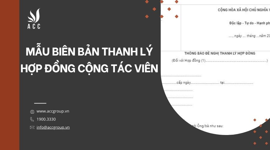 Mẫu thanh lý hợp đồng cộng tác viên