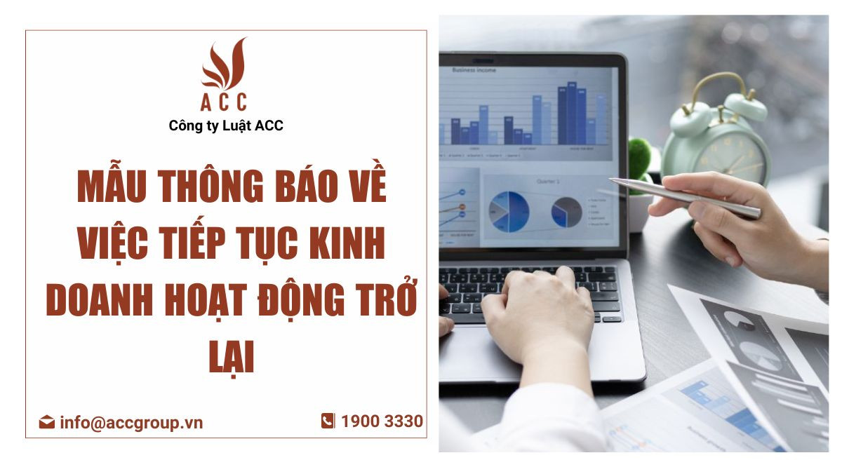 Mẫu thông báo về việc tiếp tục kinh doanh hoạt động trở lại
