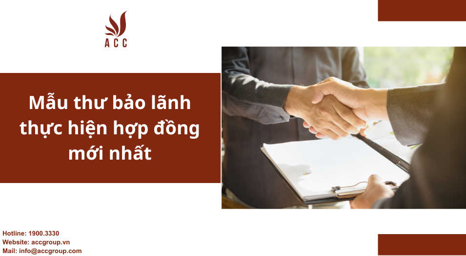 Mẫu bảo lãnh thực hiện hợp đồng mới nhất