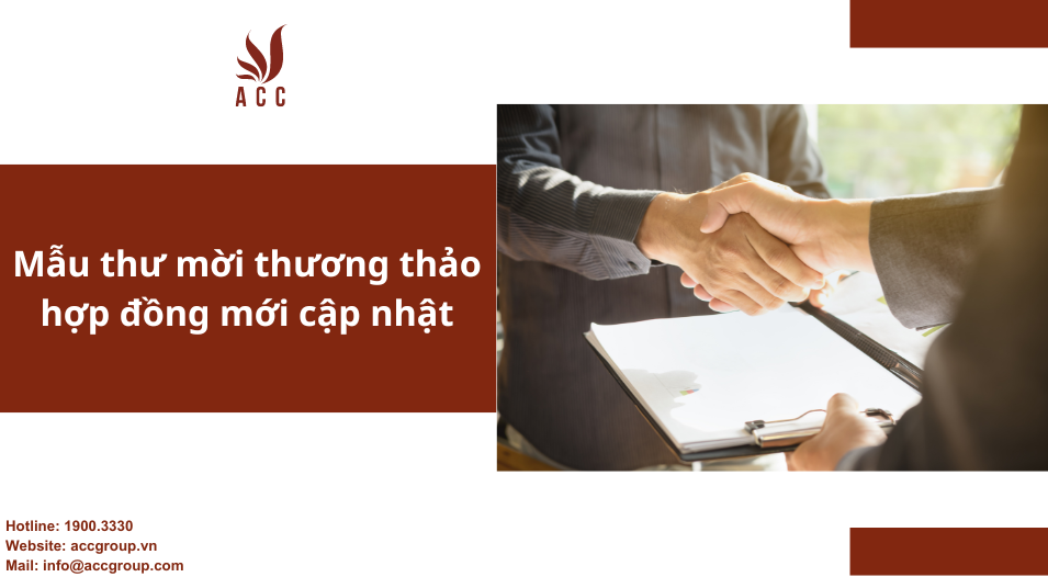 Mẫu thư mời thương thảo hợp đồng mới cập nhật