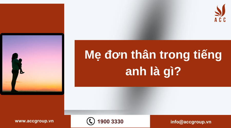Mẹ đơn thân tiếng anh là gì?