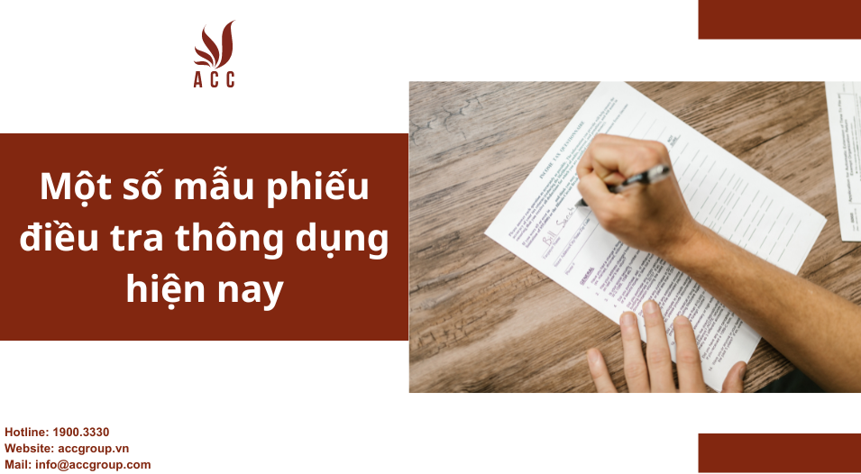 Một số mẫu phiếu điều tra thông dụng hiện nay