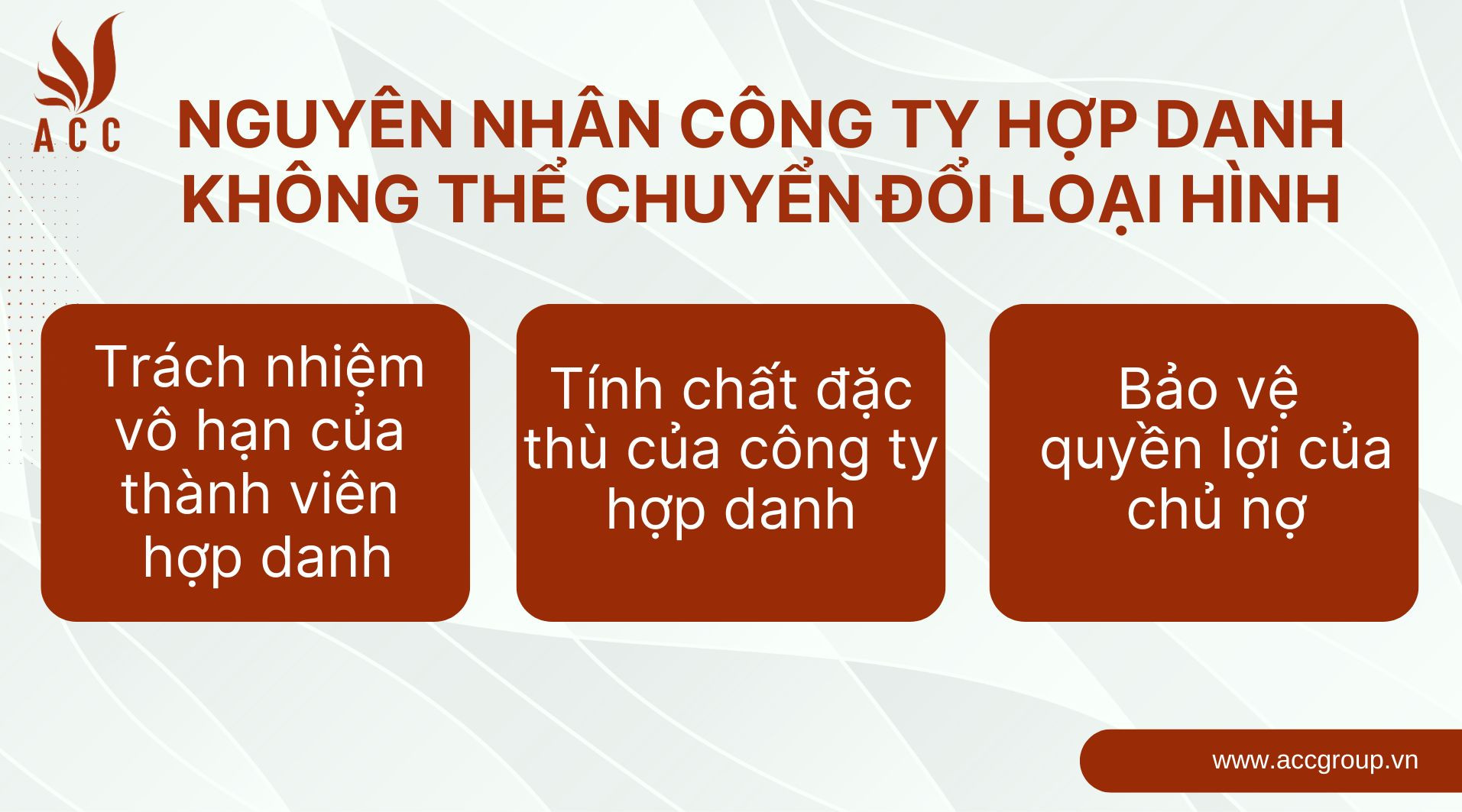 Nguyên nhân công ty hợp danh không thể chuyển đổi loại hình